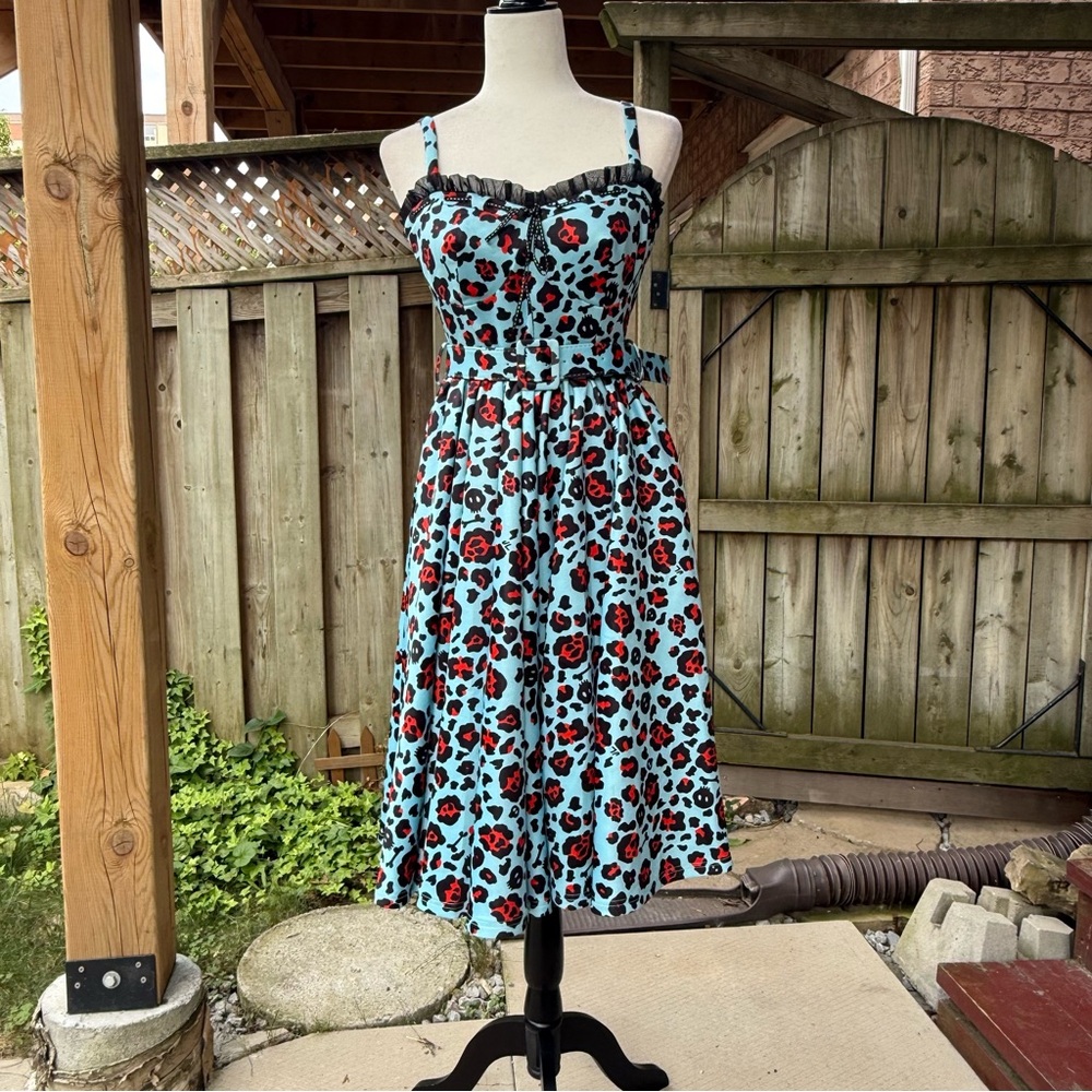 Katakomb Jessica Louise Leopard Print Blue Dress